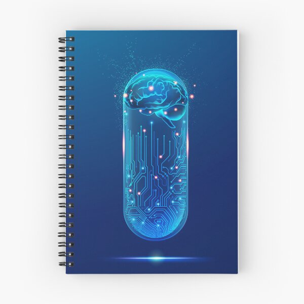 Item preview, neuroscience medical technology brain pill electronic pattern designed and sold by NiamLab.