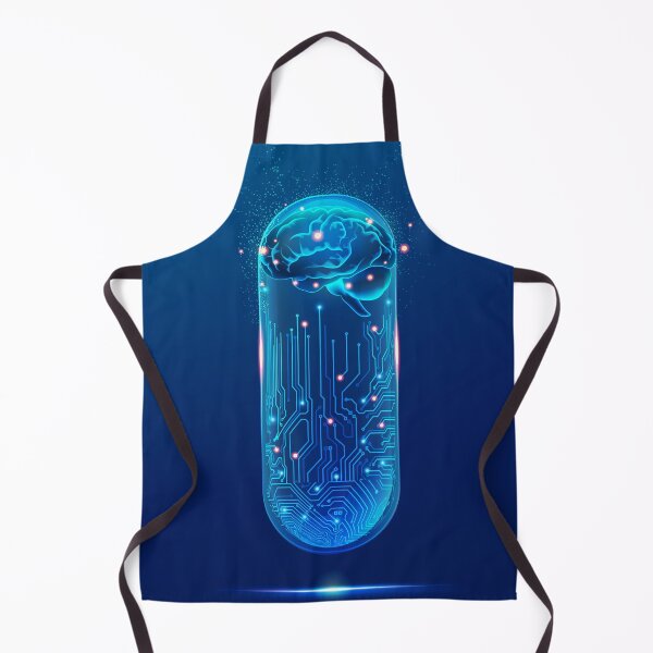 Item preview, neuroscience medical technology brain pill electronic pattern designed and sold by NiamLab.
