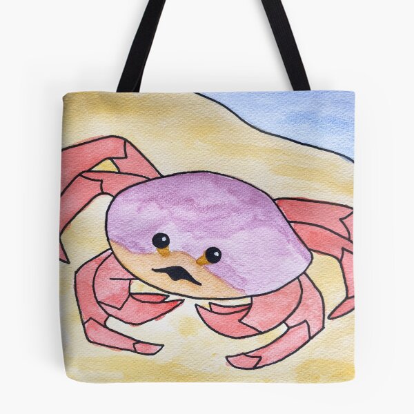 Item preview, Dungeness Crab on Beach Watercolor designed and sold by CoastalCaptures.