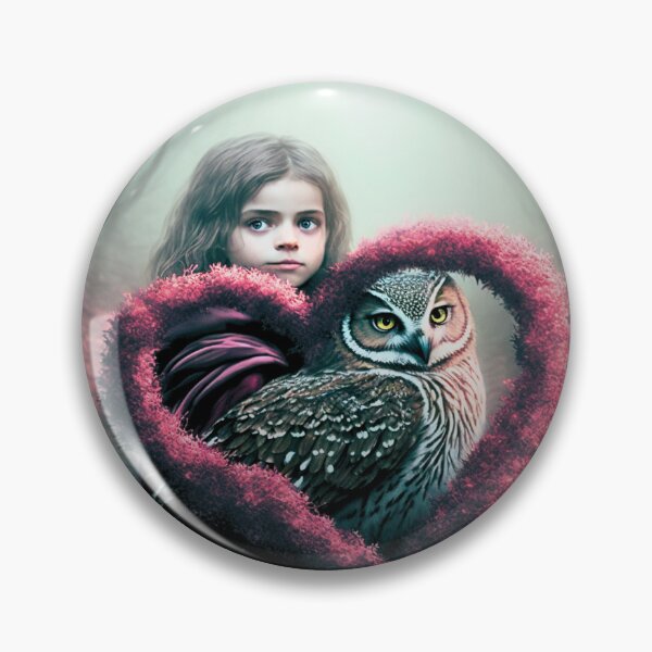 Item preview, Woodland Wild Child with Wise Owl and Flower Wreath in the Deep Forest designed and sold by Vicki Noble Art.