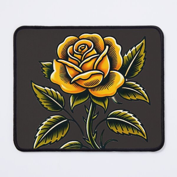 Aperçu de l'œuvre Pochoir Rose Jaune créée et vendue par ViaARTfactory.