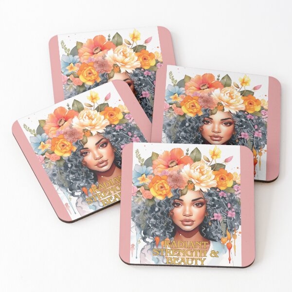 Item preview, "Radiant Beauty: African American Woman Surrounded by Vibrant Yellow Blooms – Digital Art for Young Souls" designed and sold by araye89.