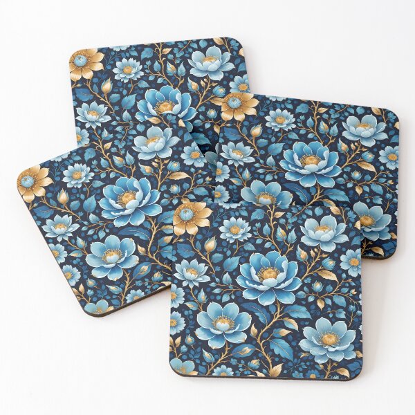 Item preview, Chinoiserie French Blue White Floral Pattern designed and sold by Wiss2Arts.