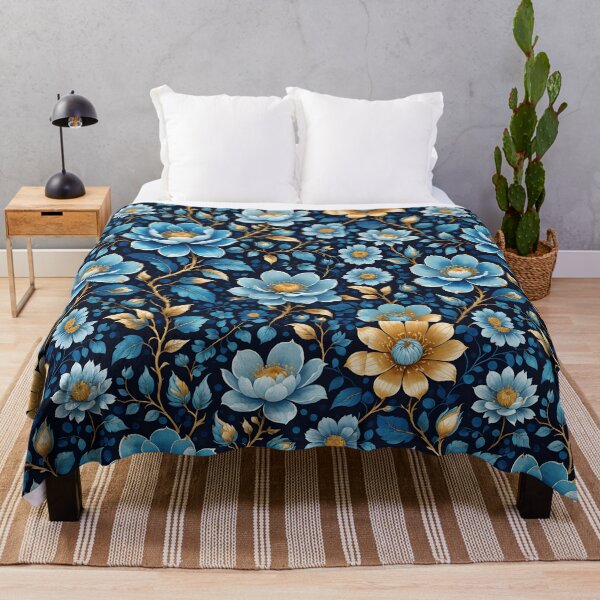 Item preview, Chinoiserie French Blue White Floral Pattern designed and sold by Wiss2Arts.
