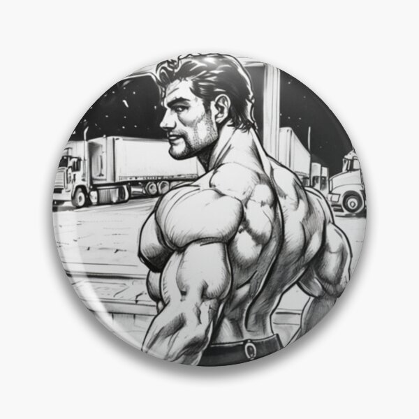 Item preview, 1940s Vintage Truck Stop Tom of Finland Tribute Gay Pride Graphic Design designed and sold by ItsAKinkThing.