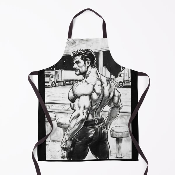 Item preview, 1940s Vintage Truck Stop Tom of Finland Tribute Gay Pride Graphic Design designed and sold by ItsAKinkThing.