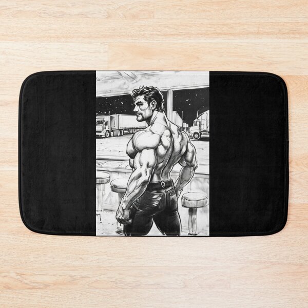 Item preview, 1940s Vintage Truck Stop Tom of Finland Tribute Gay Pride Graphic Design designed and sold by ItsAKinkThing.