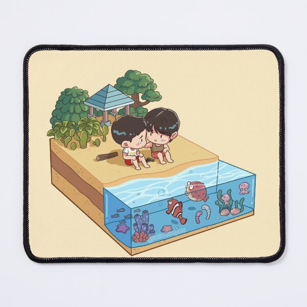 Item preview, True love by the sea chibi sticker designed and sold by Windfancy.