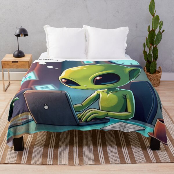 Item preview, Alien Working Overtime at Desk Procrastinating designed and sold by GaricDrawsob.