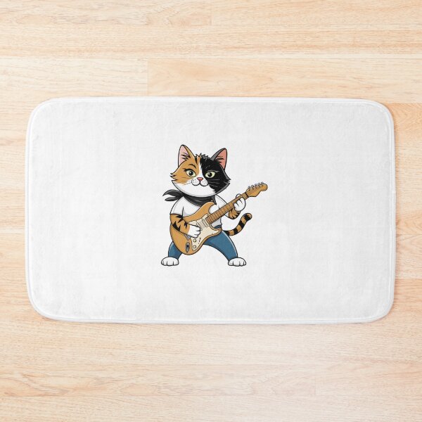 Item preview, Striped Tail Kitty Playing Guitar Design designed and sold by Peter Stawicki.