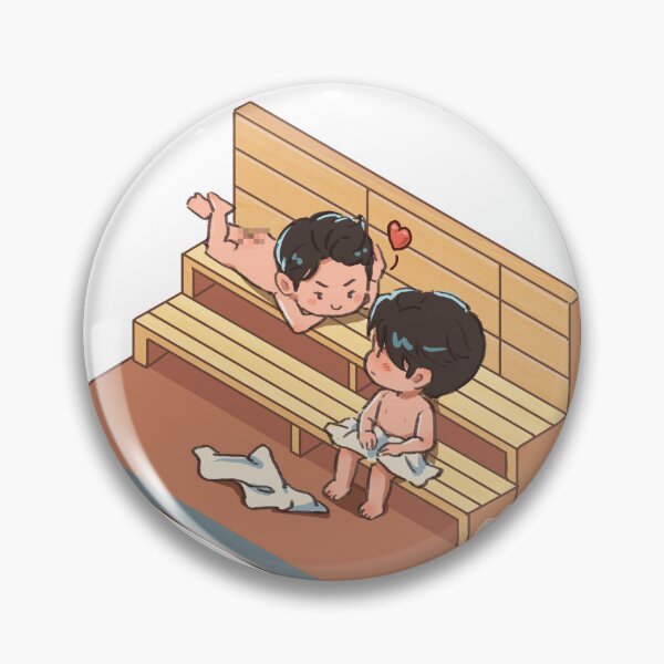 Item preview, Sauna meeting chibi sticker designed and sold by Windfancy.