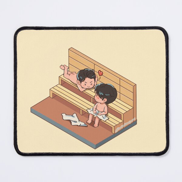 Item preview, Sauna meeting chibi sticker designed and sold by Windfancy.