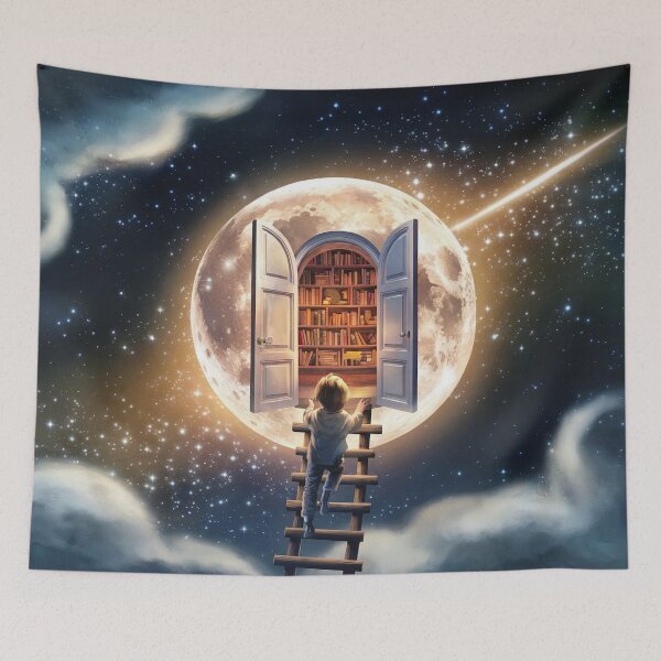 Item preview, Boy on the Moon Print designed and sold by Random Designs.