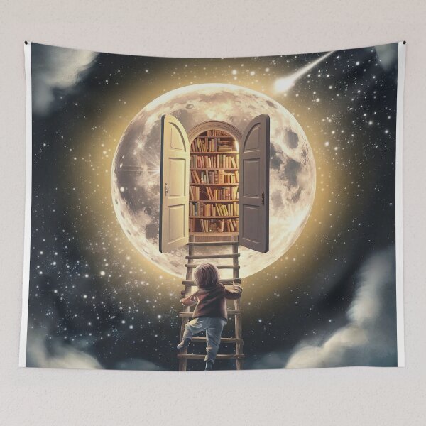 Item preview, Boy on the Moon Portrait  designed and sold by Random Designs.