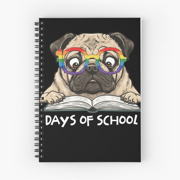 Item preview, Funny Pug 100 Days Of School Rainbow Glasses Teacher Kids designed and sold by d247.