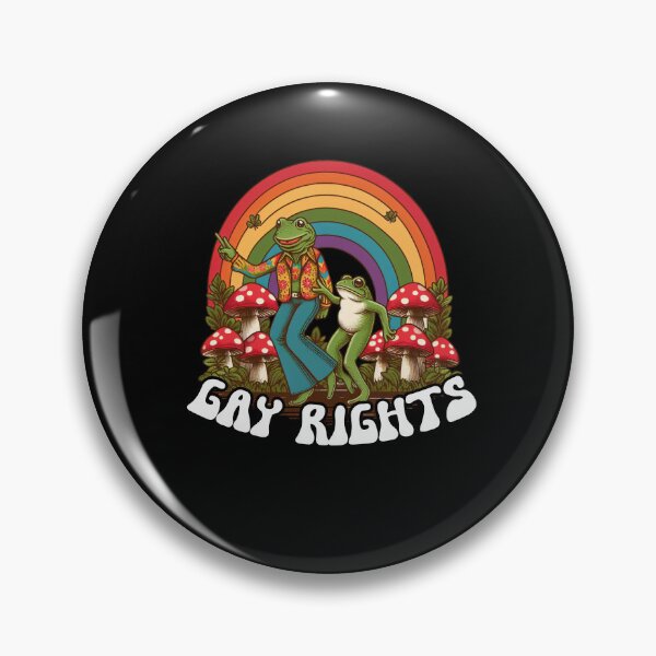 Item preview, Rainbow Retro Say Gay Frog Toad Human Rights LGBT Equality designed and sold by Dressed For  Duty.