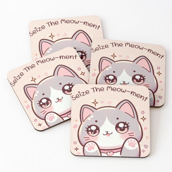 Item preview, Seize the Meow-Ment: Playful Chibi Cat Art designed and sold by araye89.