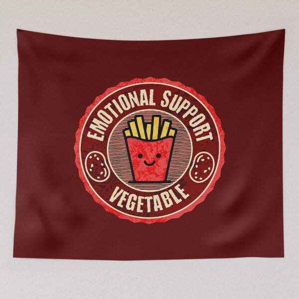Item preview, Emotional Support Vegetable - French Fries designed and sold by Cult of Seitan.