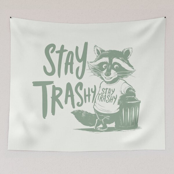 Item preview, Stay Trashy Trash Panda designed and sold by NookMerch97 .
