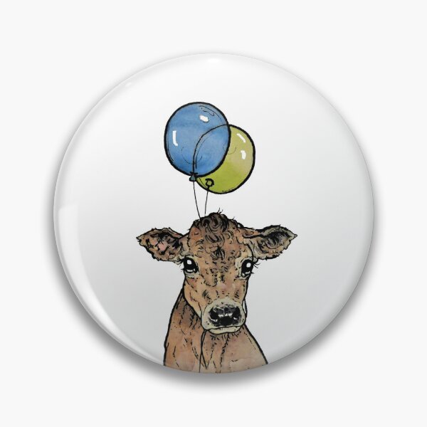 Aperçu de l'œuvre Vache avec des ballons créée et vendue par inKseparable.