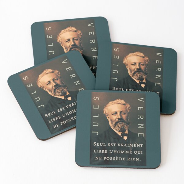Item preview, Citation de Jules Verne: Seul est vraiment libre l'homme qui ne possède rien. designed and sold by artbleed.