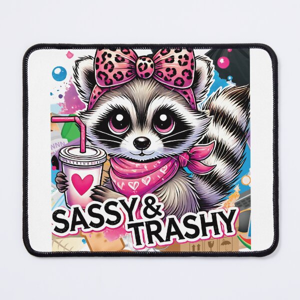 Item preview, Sassy Raccoon in Style: Embracing the Trashy Life with Humor and Flair designed and sold by araye89.