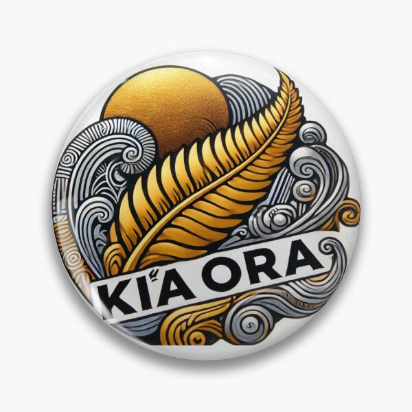 Item preview, Māori Spirit Gold Fern Kia Ora Sticker designed and sold by 2-Tama-Toi.