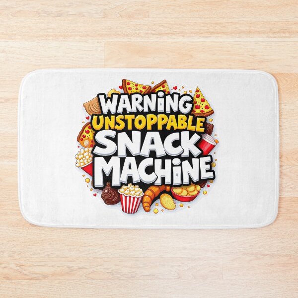 Item preview, WARNING UNSTOPPABLE SNACK MACHINE designed and sold by ArtLab-store.