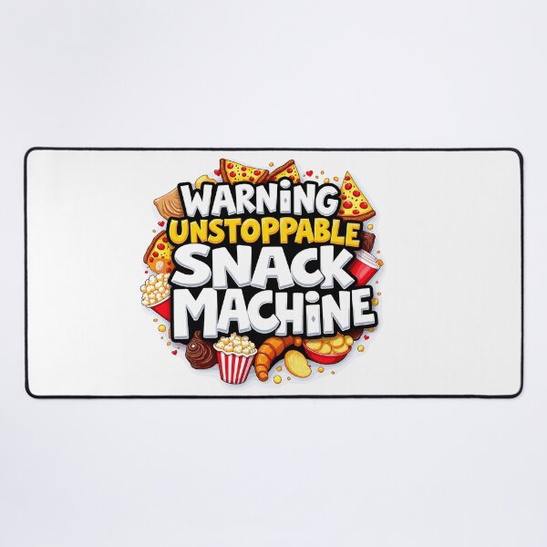 Item preview, WARNING UNSTOPPABLE SNACK MACHINE designed and sold by ArtLab-store.