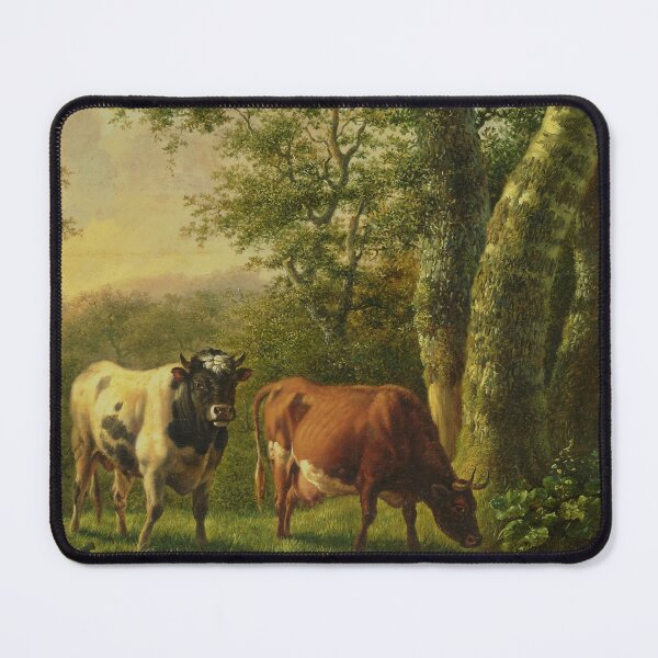 Item preview, Tranquil Pastures - Landscape with Cattle by A. Engel à Gand designed and sold by PalisadeVistas.