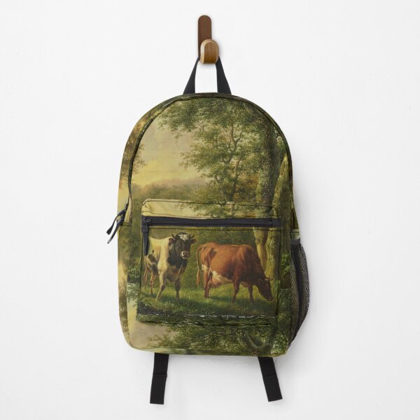 Item preview, Tranquil Pastures - Landscape with Cattle by A. Engel à Gand designed and sold by PalisadeVistas.