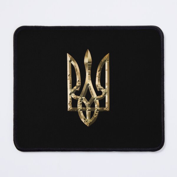 Item preview, Ukraine Coat of Arms Gold Relief Gold Trysub Gift designed and sold by Pineapple-Tree.