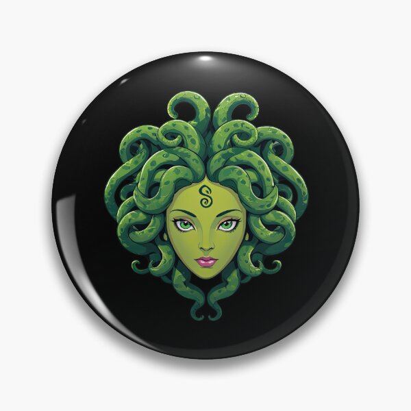 Artikelvorschau, Mythische Medusa mit kompliziertem Serpentinenhaardesign entworfen und verkauft von artwaves.