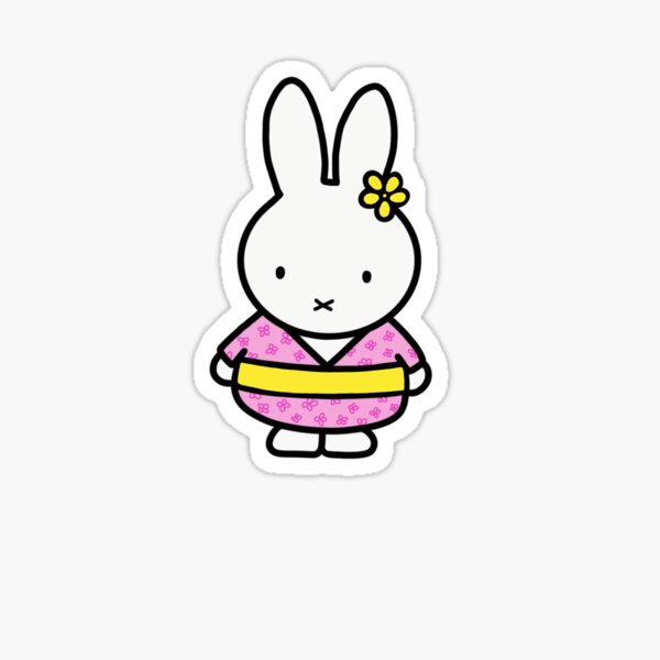 Item preview, Miffy in kimono designed and sold by dashhdiary.
