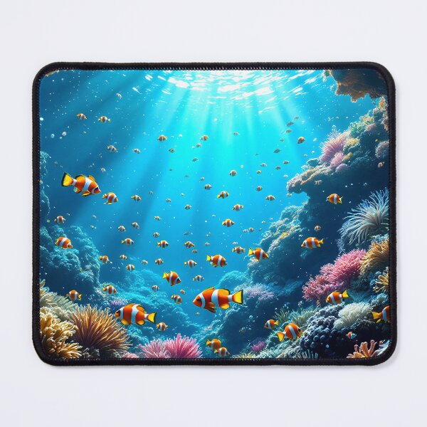 Item preview, Vibrant Coral Reef with Clownfish designed and sold by ZetaDream.