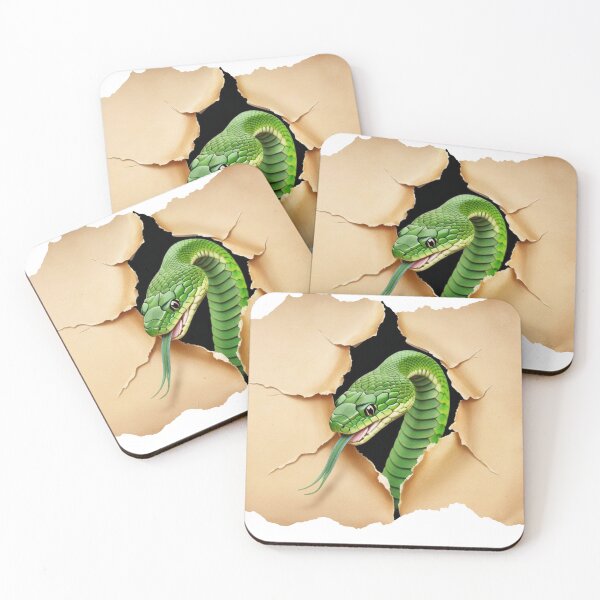 Item preview, Green Snake Emerging designed and sold by Sasitee.