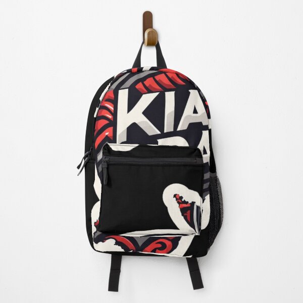 Item preview, Kia Ora in Red and Black in Stylized Map of New Zealand designed and sold by 2-Tama-Toi.