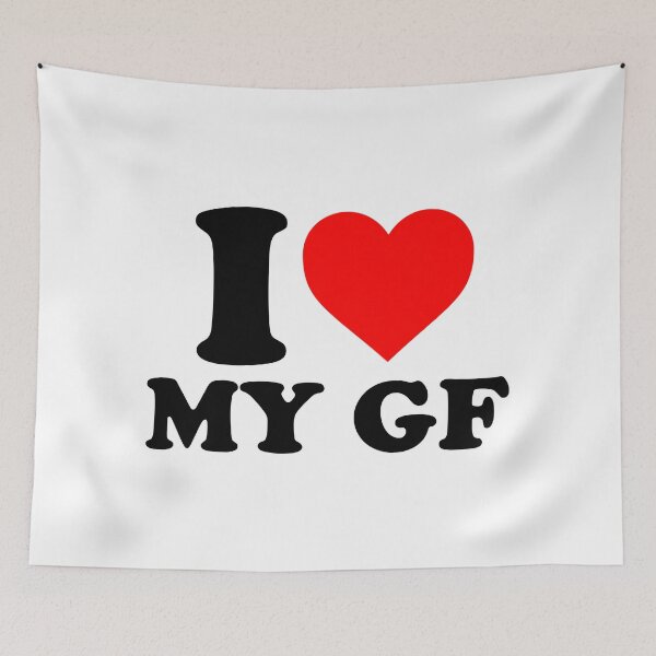 Item preview, i love my gf graphic design i love my girlfriend couple valentines day designed and sold by Kyna Arts.
