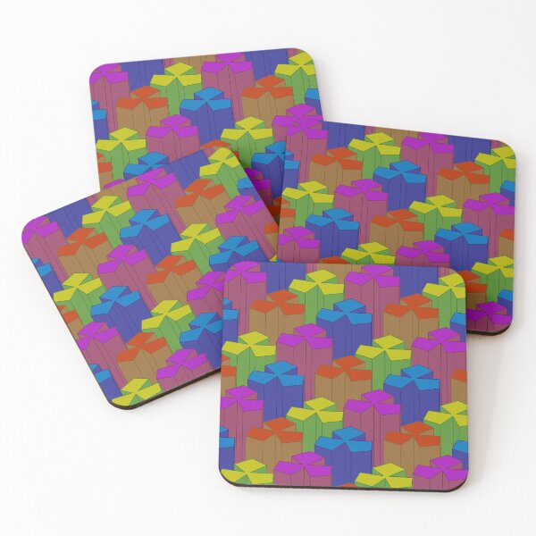 Item preview, Colorful blocks isometric pattern designed and sold by AnnArtshock.