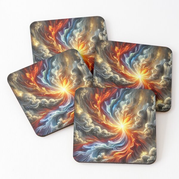 Item preview, Fiery Swirl Explosion with Dynamic Colors designed and sold by PawtopiaDesigns.