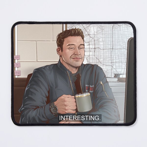 Item preview, Dispatcher Eddie Diaz as Miranda Cosgrove 'Interesting' Meme designed and sold by kubyart.