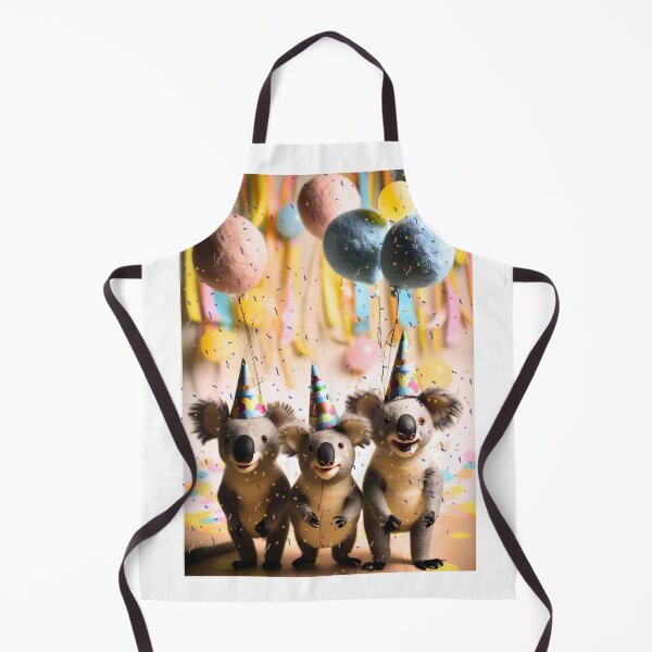 Item preview, Felted Party Koalas with Balloons and Confetti designed and sold by TringTringCards.
