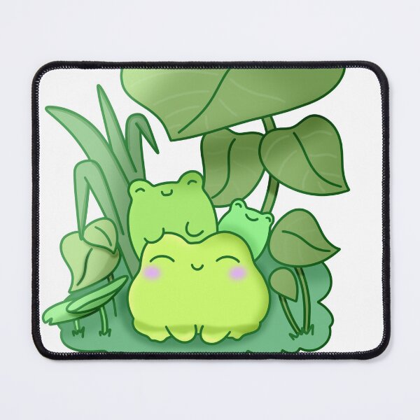 Item preview, cute frogs under leaves designed and sold by vandepasch.