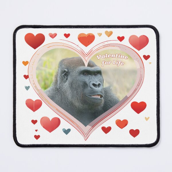 Item preview, Valentine for Life - Unique Gorilla Heart Design designed and sold by rawshutterbug.