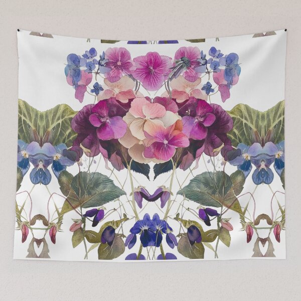 Item preview, Hydrangeas and Violets by Julie Lynch designed and sold by julielynchart.