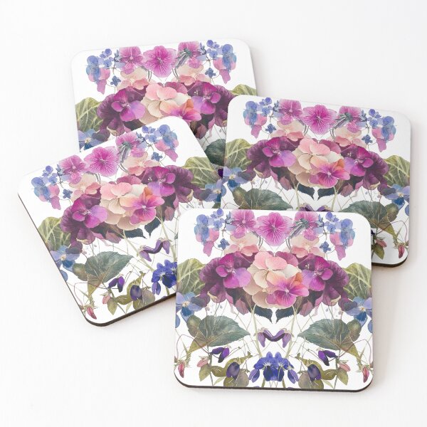 Item preview, Hydrangeas and Violets by Julie Lynch designed and sold by julielynchart.