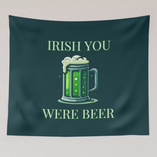 Item preview, Green Beer Pun designed and sold by LyssasMindArt.