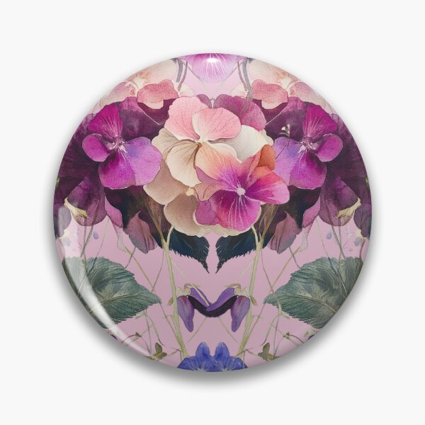 Item preview, Hydrangeas and Violets on Pink by Julie Lynch designed and sold by julielynchart.