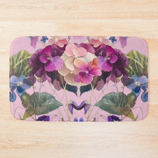 Item preview, Hydrangeas and Violets on Pink by Julie Lynch designed and sold by julielynchart.
