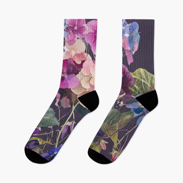 Item preview, Hydrangeas and Violets on Charcoal by Julie Lynch designed and sold by julielynchart.